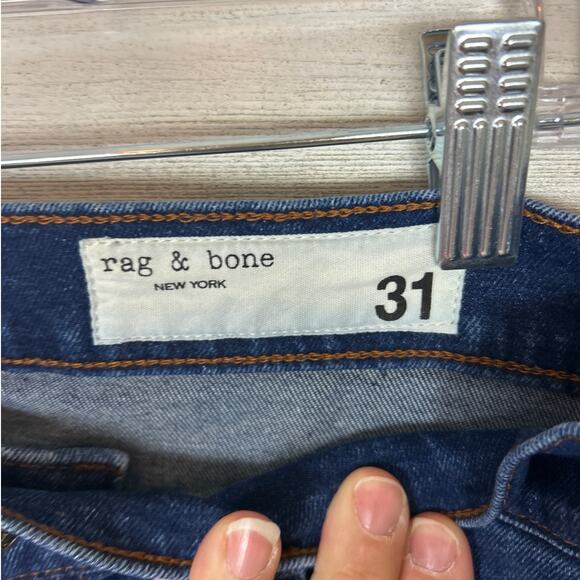 Rag & Bone Women's 31 Peyton mid rise bootcut  blue denim jean medium wash zip - Picture 5 of 8